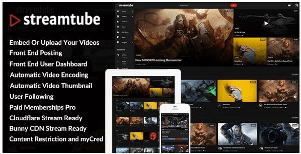 StreamTube – Video Streaming WordPress Theme
