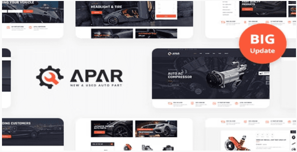 Apar – Auto Parts WordPress Shop Theme