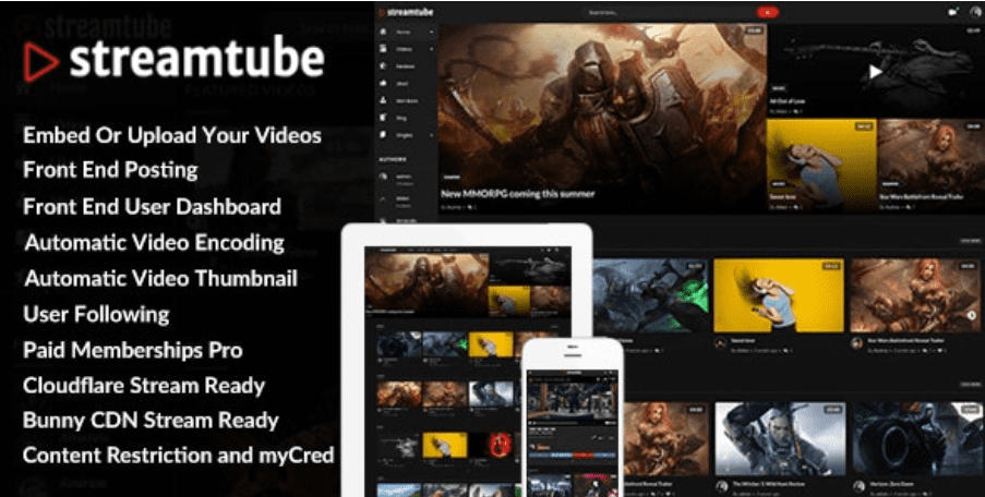StreamTube – Video Streaming WordPress Theme