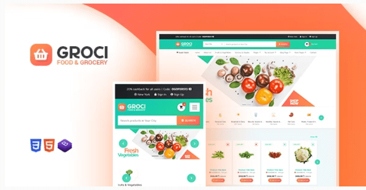 Groci – Organic Food and Grocery Market WordPress Theme