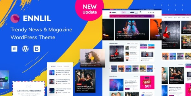 Ennlil – Modern Magazine WordPress Theme + WooCommerce